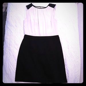 LOFT mini black/white dress